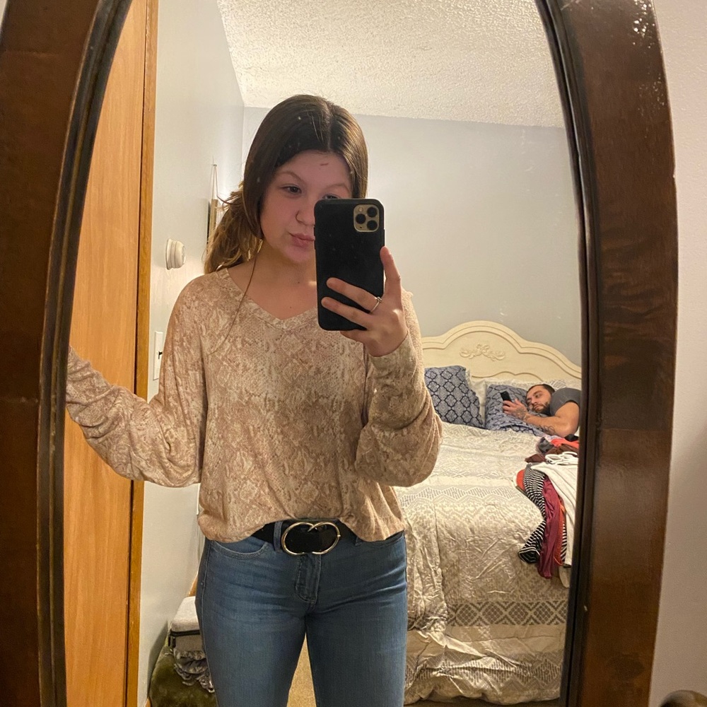 Pink snake print long sleeve!